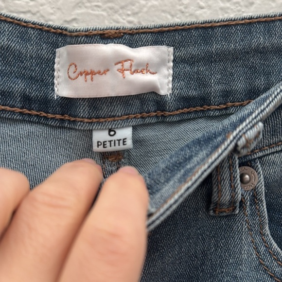 Copper Flash Petite Skinny Jeans with Pearl Hem Size 6 - Picture 3 of 6